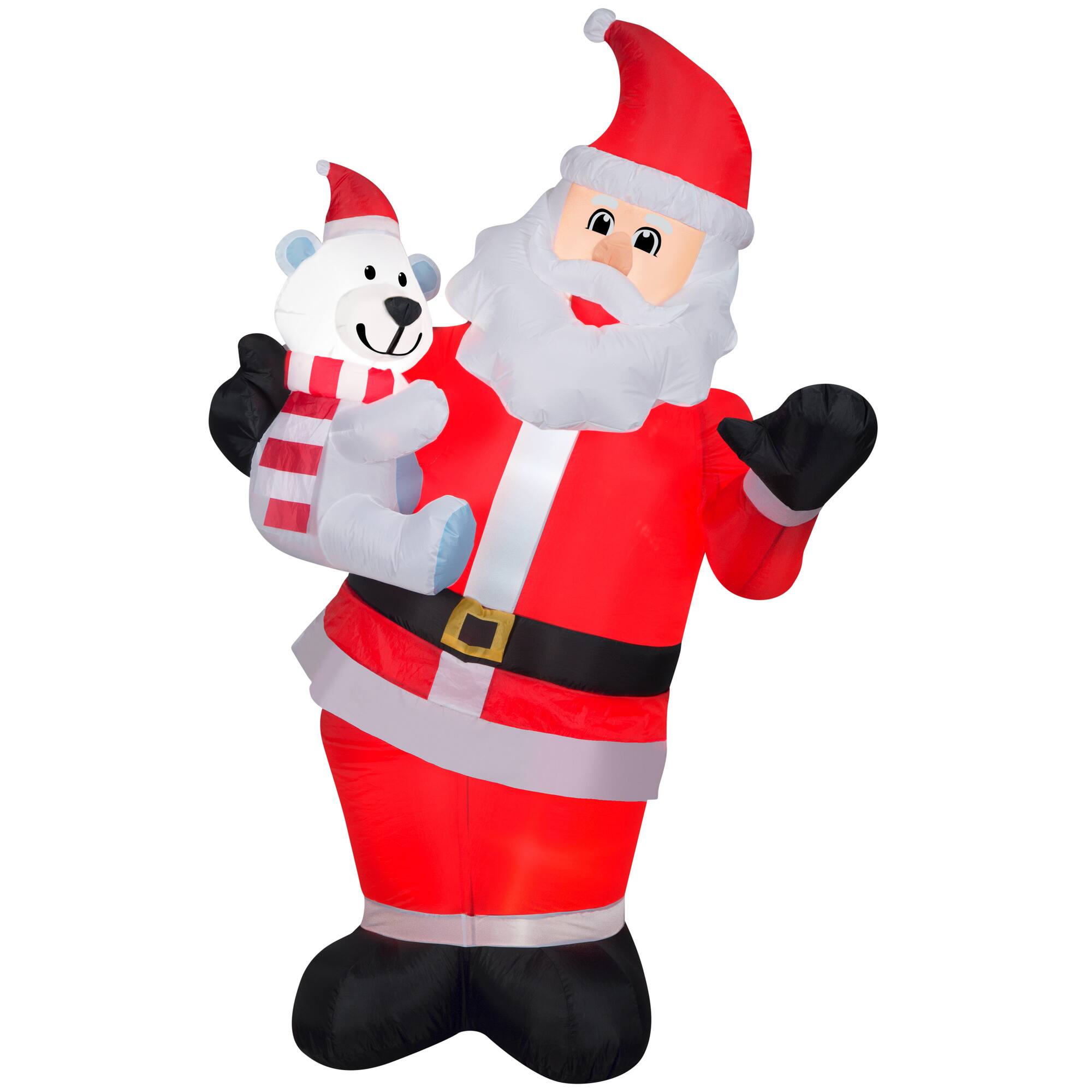 6ft. Animated Airblown® Inflatable Christmas Swaying Santa with Polar Bear